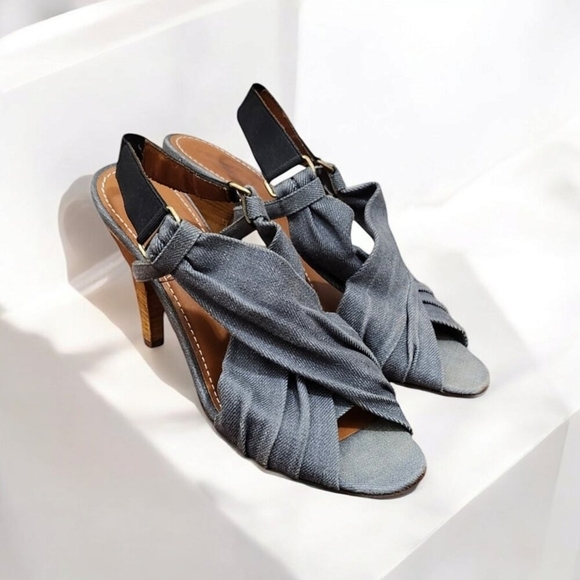 Lanvin Jean And Wooden High Heels Size EU 40/ US 9.5 - Picture 12 of 12